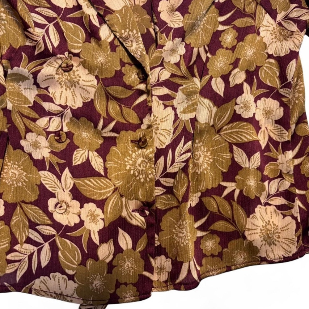 Favorite Daughter The Rami Top Floral Blouse Small Vintage Style Puff Sleeve - Picture 3 of 7